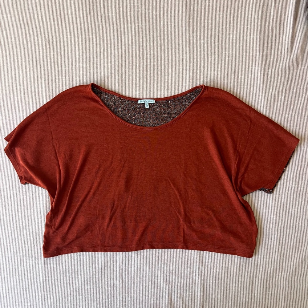 Charlotte Russe Burgundy Crop Top